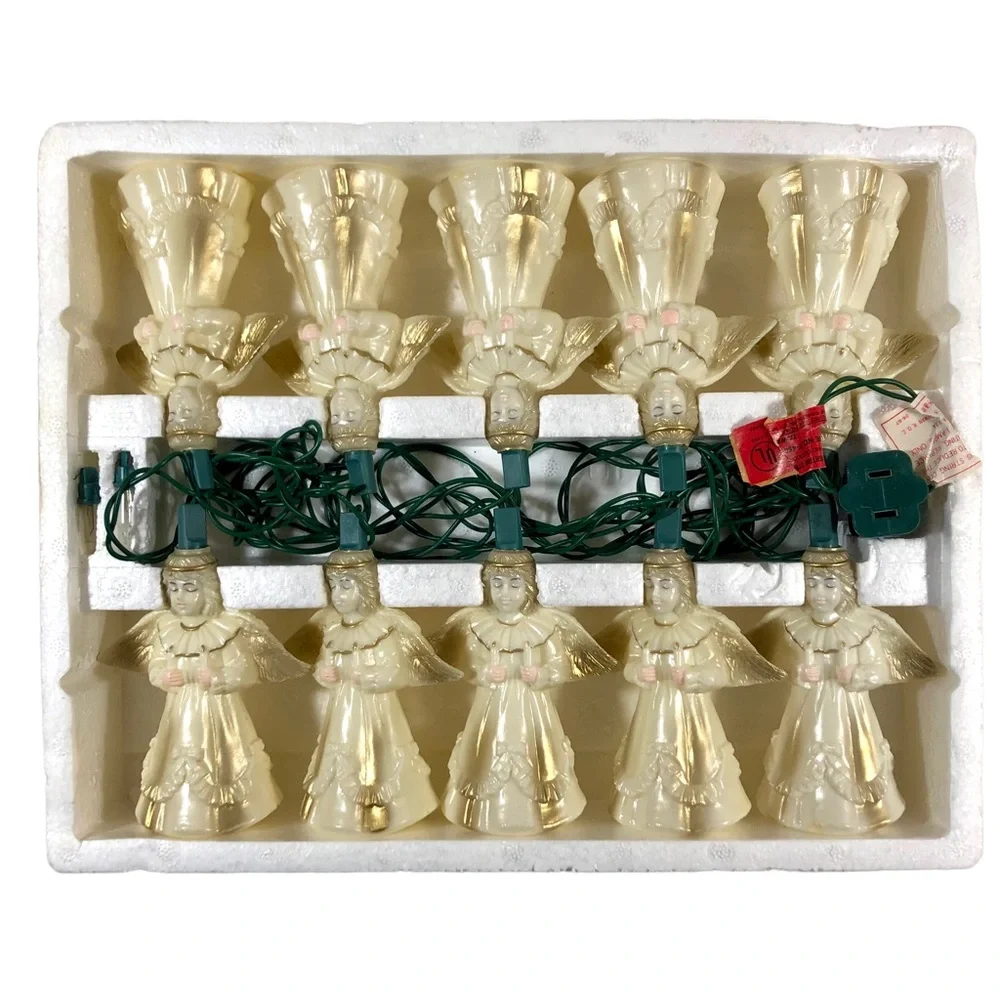 Vintage House of Lloyd 1987 Christmas Around the World 10 Angel Lights #54-558